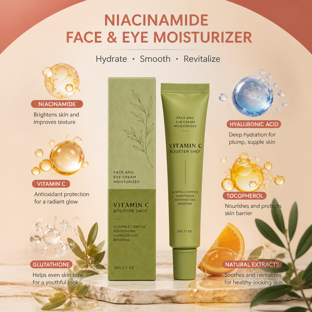 Niacinamide Face & Eye Moisturizer – Lightweight Hydrating Cream for Smooth Skin