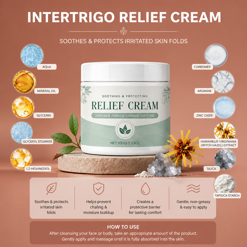 Intertrigo Relief Cream – Soothes & Protects Irritated Skin Folds