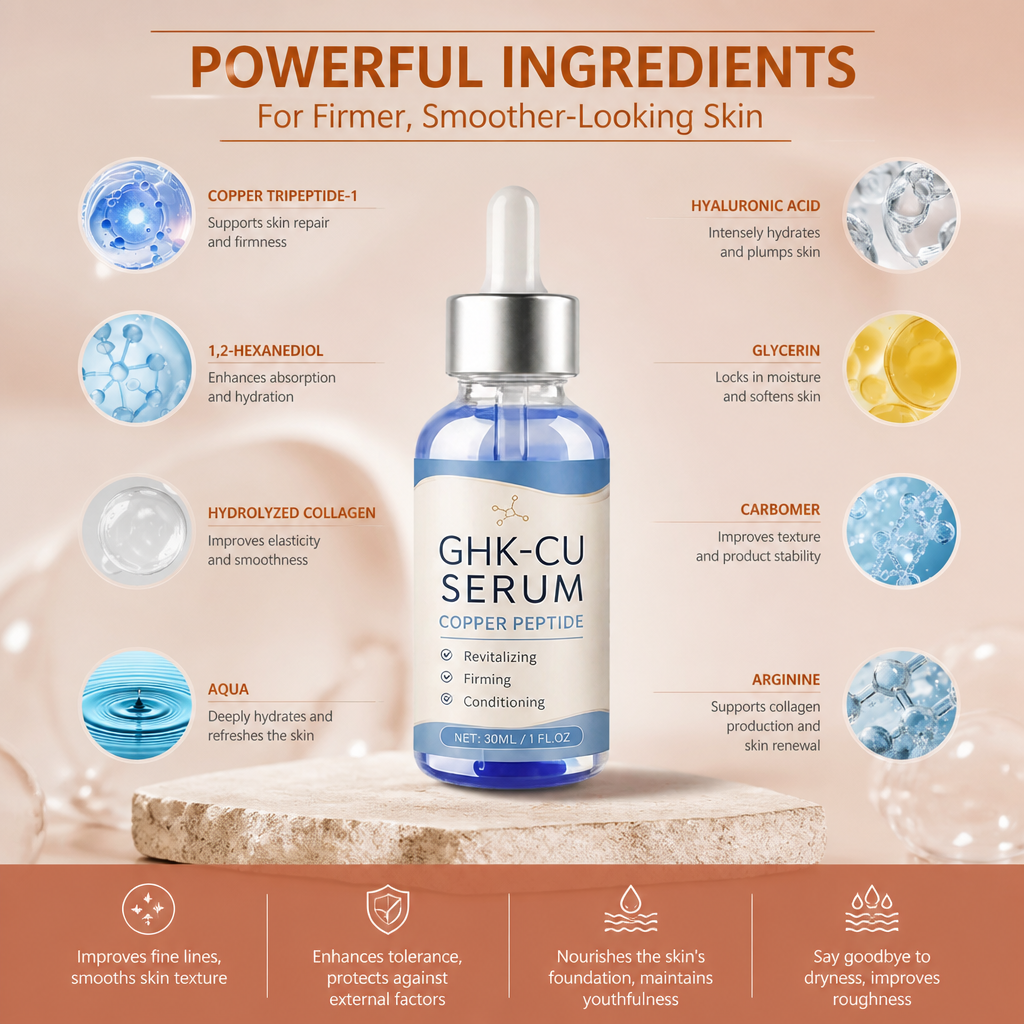 Copper Peptide GHK-Cu – Lightweight Serum for Firmer, Smoother-Looking Skin