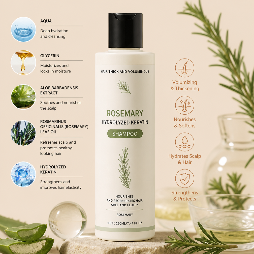 Rosemary Scalp Care Shampoo – Refreshing Formula For Smooth, Healthy-Looking Hair