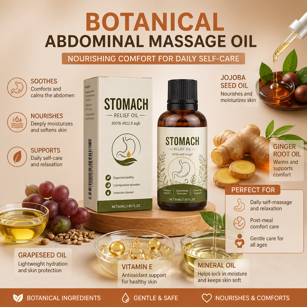 Botanical Abdominal Massage Oil – Nourishing Comfort for Daily Self-Care