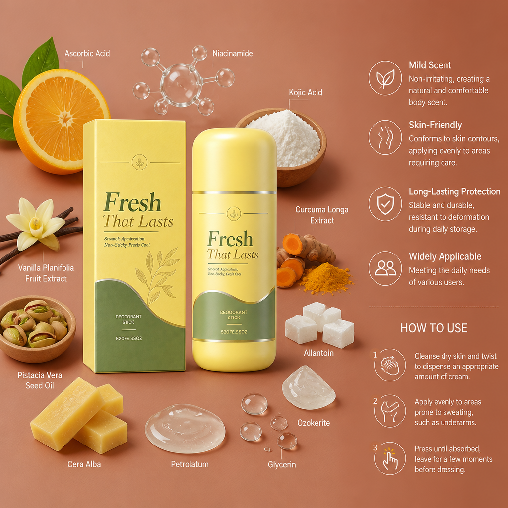 Long-Lasting Deodorant Stick for Fresh, Dry & Comfortable Underarms