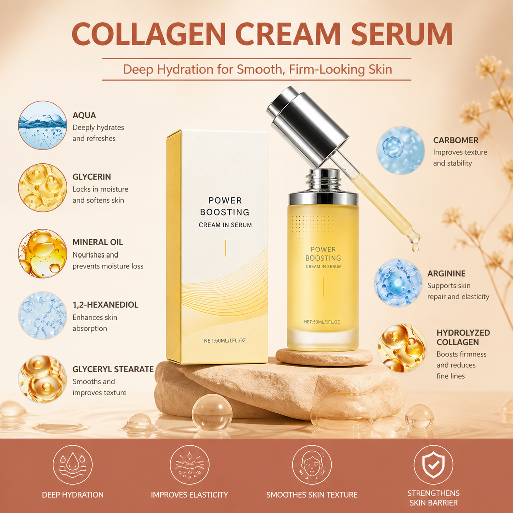 Collagen Cream Serum – Deep Hydration for Smooth, Firm-Looking Skin