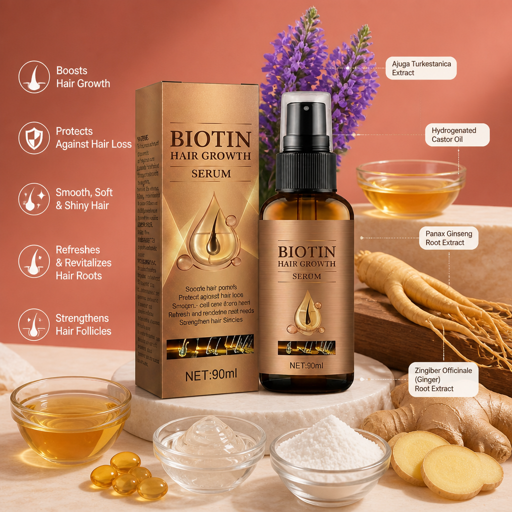 Biotin Hair Growth Serum – Nourishing Formula For Fuller Looking Hair