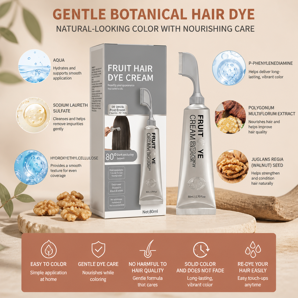 Gentle Botanical Hair Dye – Natural-Looking Color With Nourishing Care