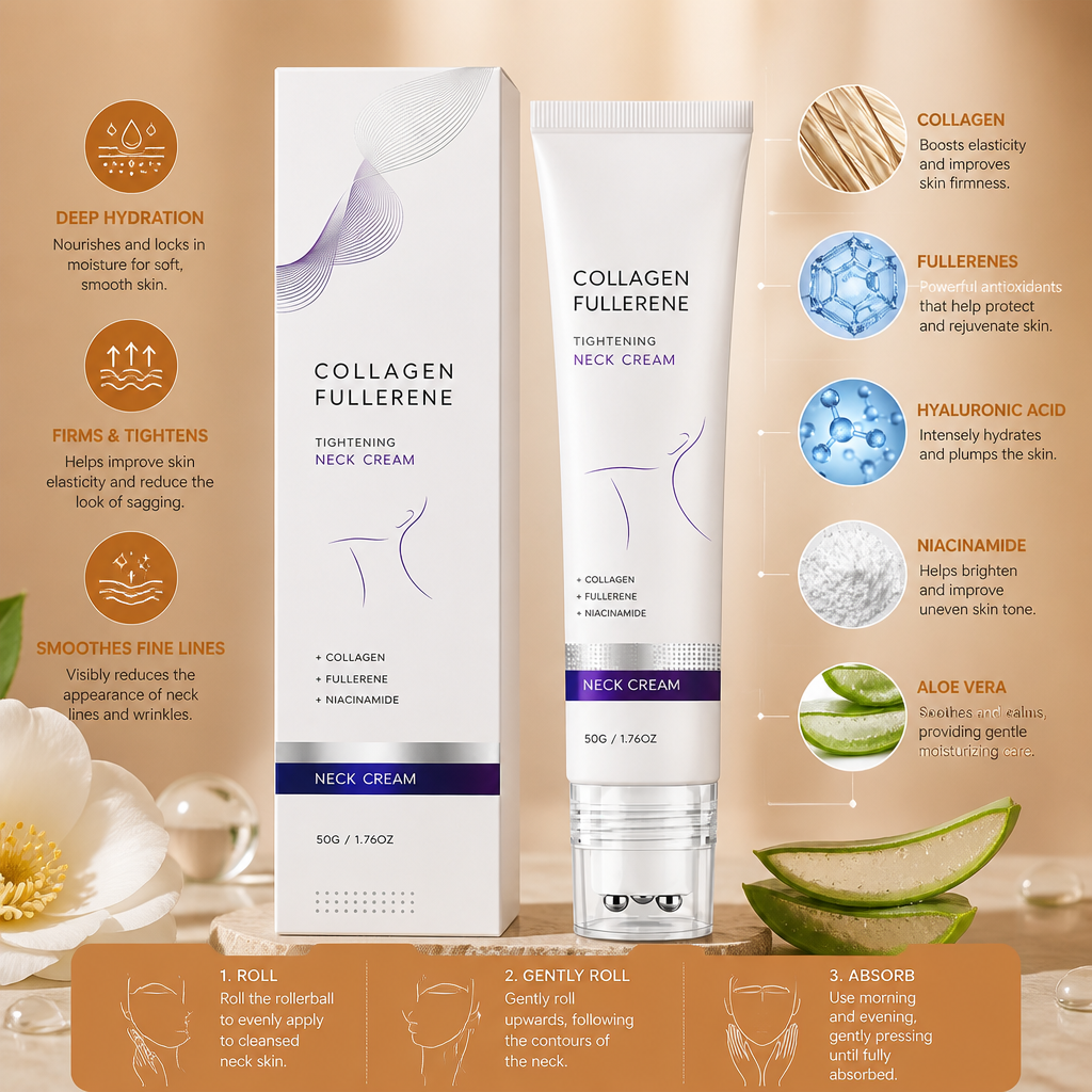 Collagen Neck Roller Serum – Hydrating Formula for a Smoother Neck