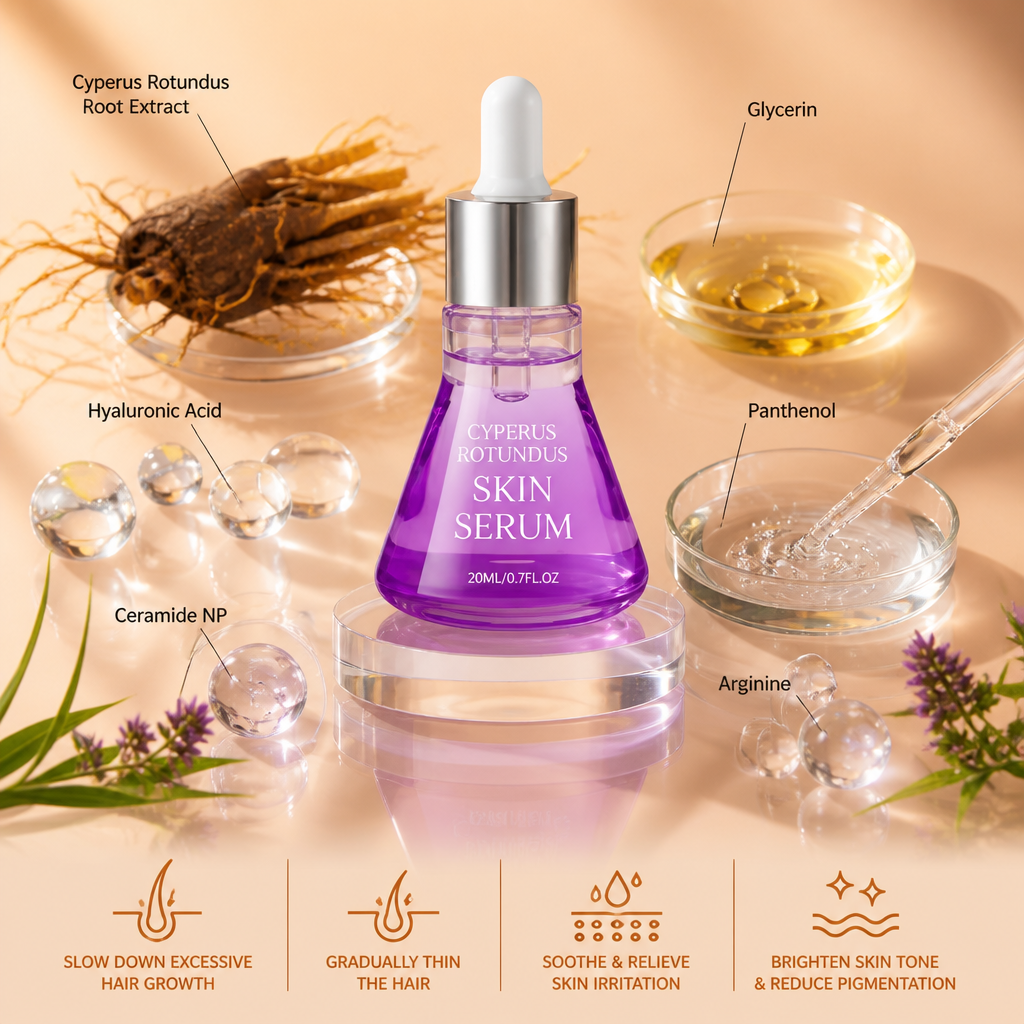 Cyperus Rotundus Skin Serum for Smooth-Looking Skin Care