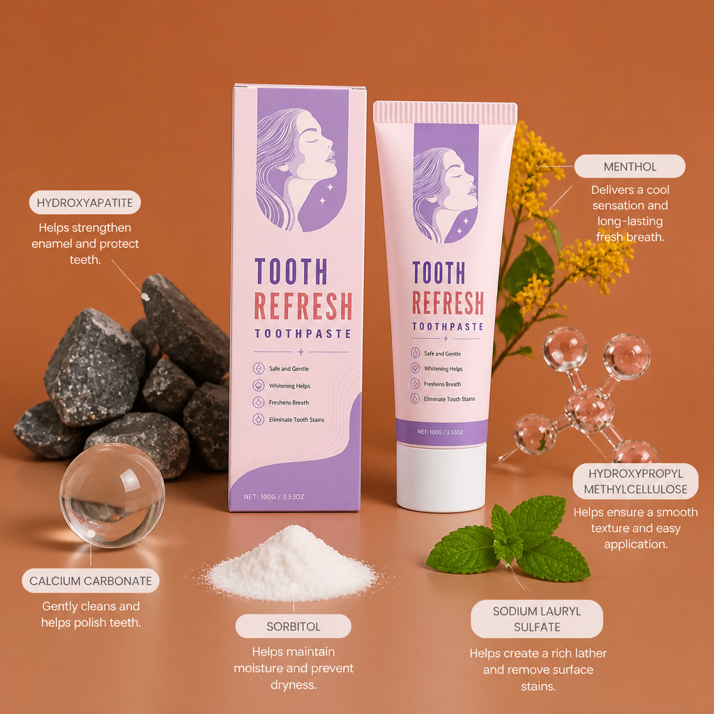 Refreshing Whitening Toothpaste – For A Brighter Smile & Fresh Breath