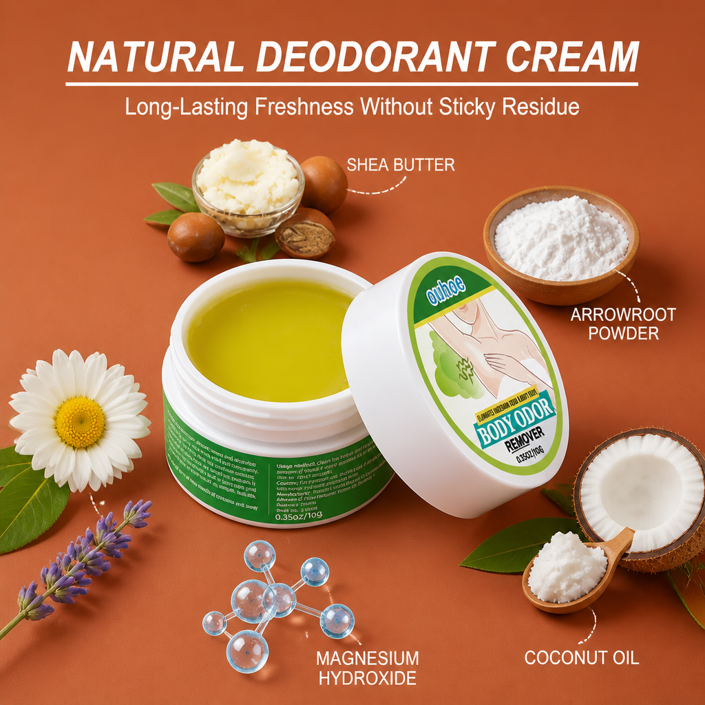 Natural Deodorant Cream – Long-Lasting Freshness Without Sticky Residue