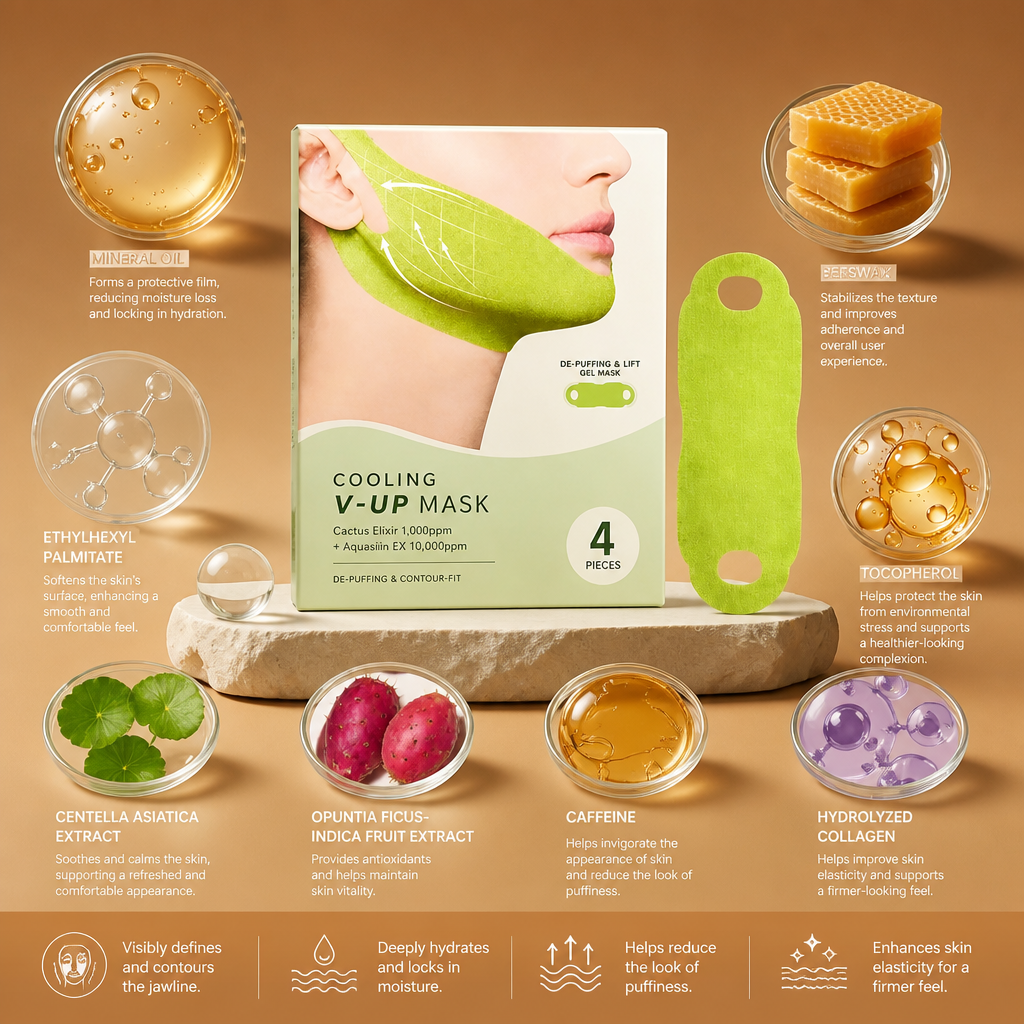 Cooling V-Line Face Mask – Hydrating Care for a Firmer-Looking Jawline