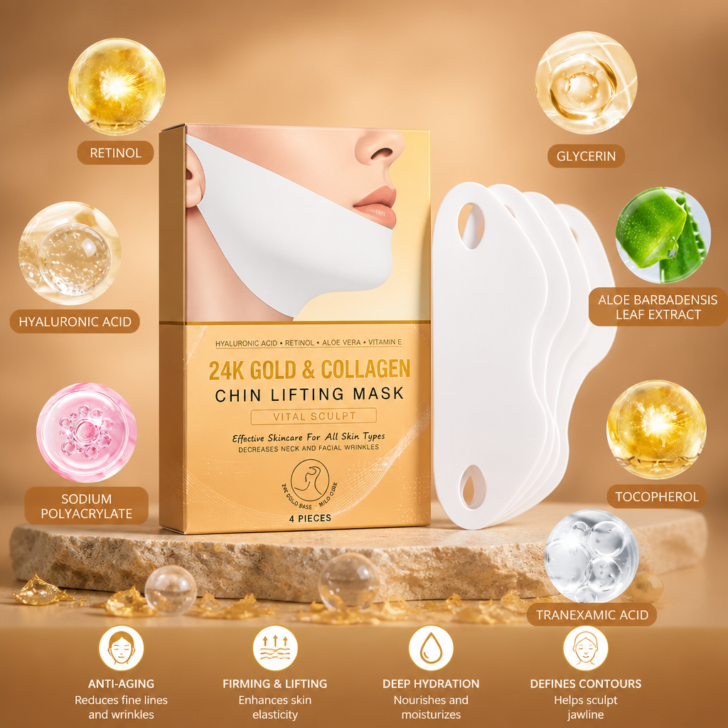 Gold Collagen V-Line Mask – Firming Hydration for a Sculpted Look