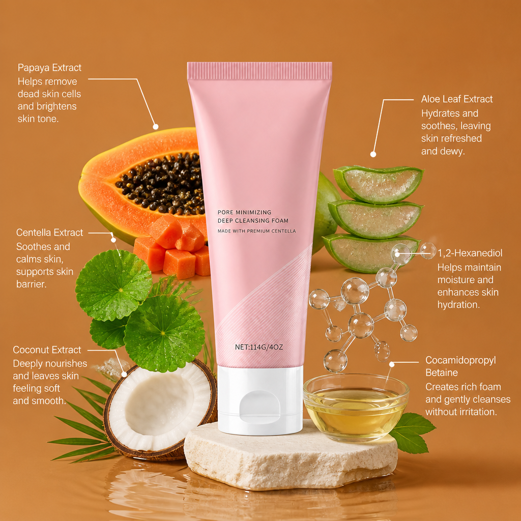Papaya & Centella Foaming Facial Cleanser for Fresh, Clear-Looking Skin