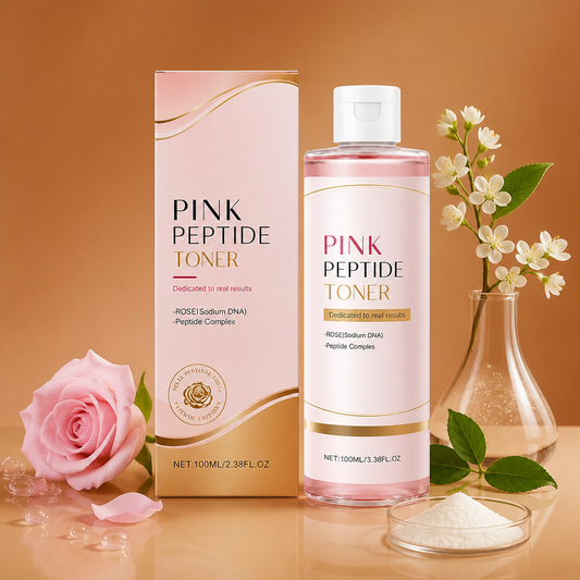 Pink Peptide Brightening Toner for Smooth, Hydrated & Radiant Skin