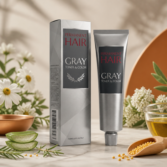 Gray Hair Dye Cream – Long-Lasting Silver Tone Hair Coloring Formula