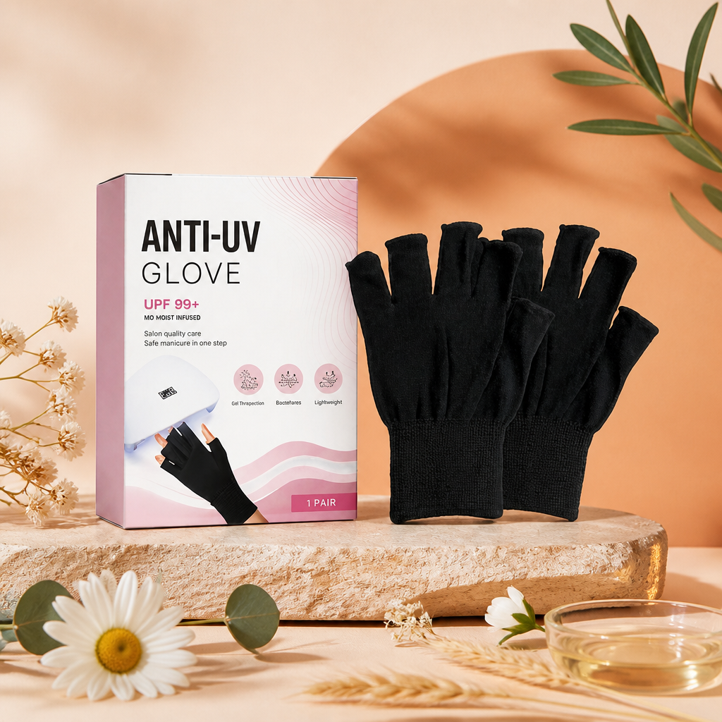 UV Protective Manicure Gloves – Flexible Finger Sleeves For Nail Care