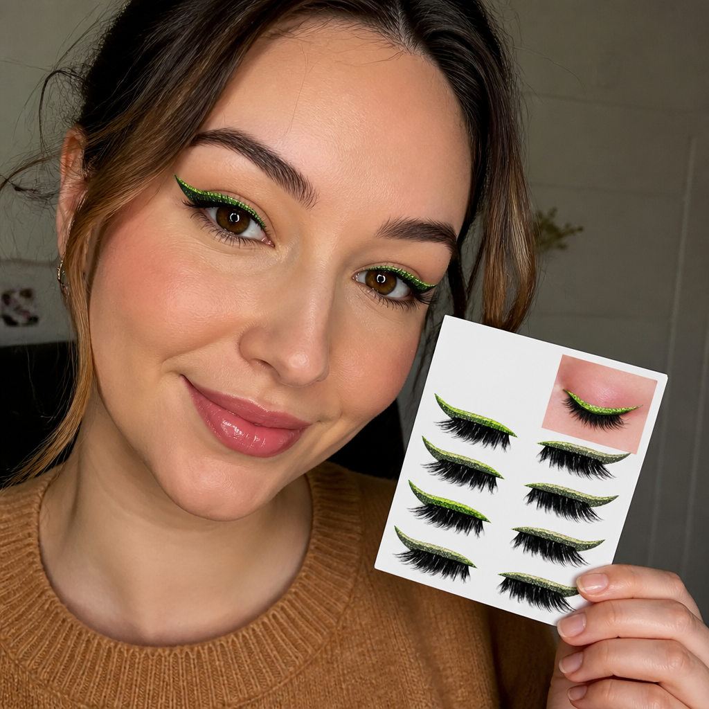 Glitter Winged Eyeliner Stickers – Easy Sparkling Eye Makeup Accent