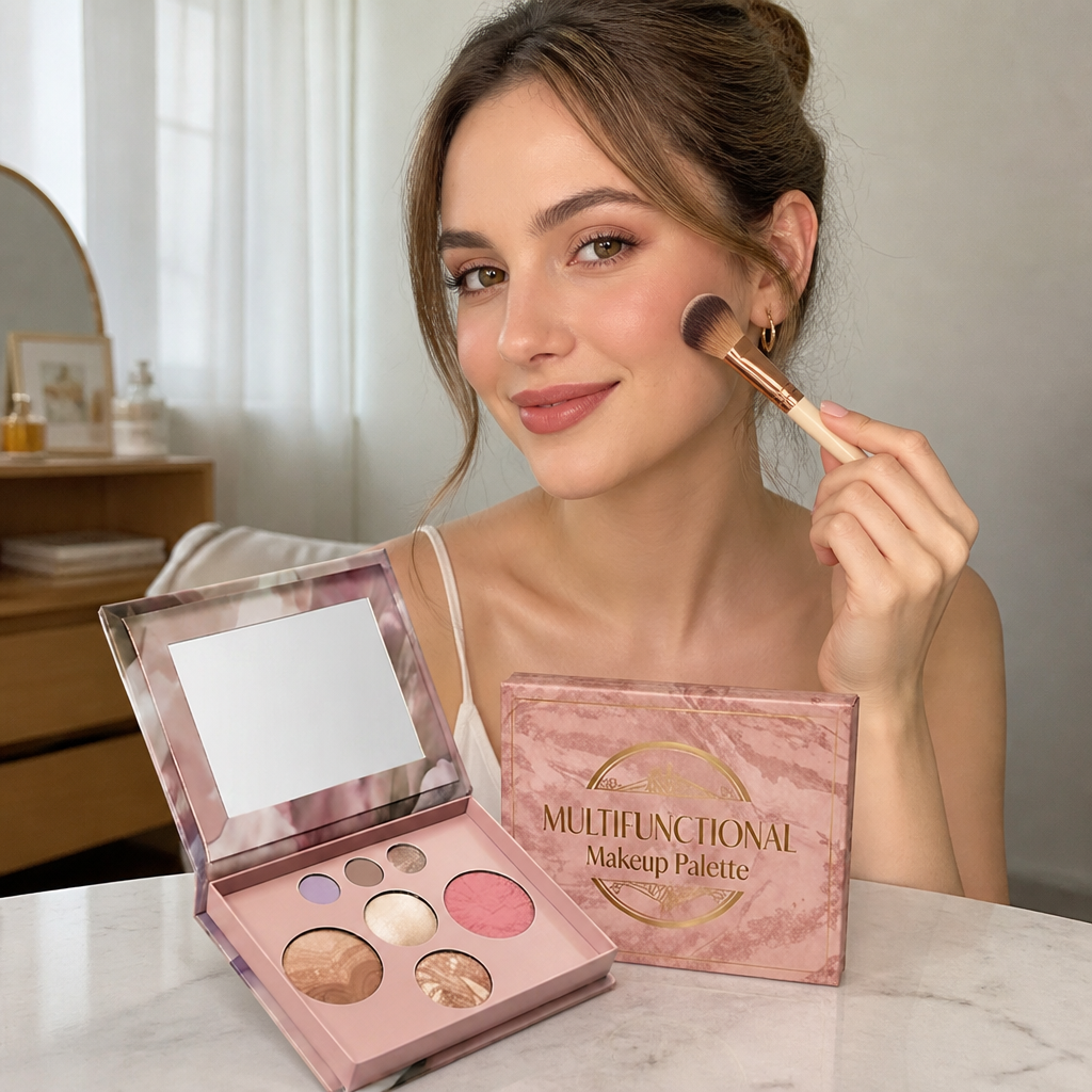 Multifunctional Makeup Palette – Blush, Contour & Highlight In One