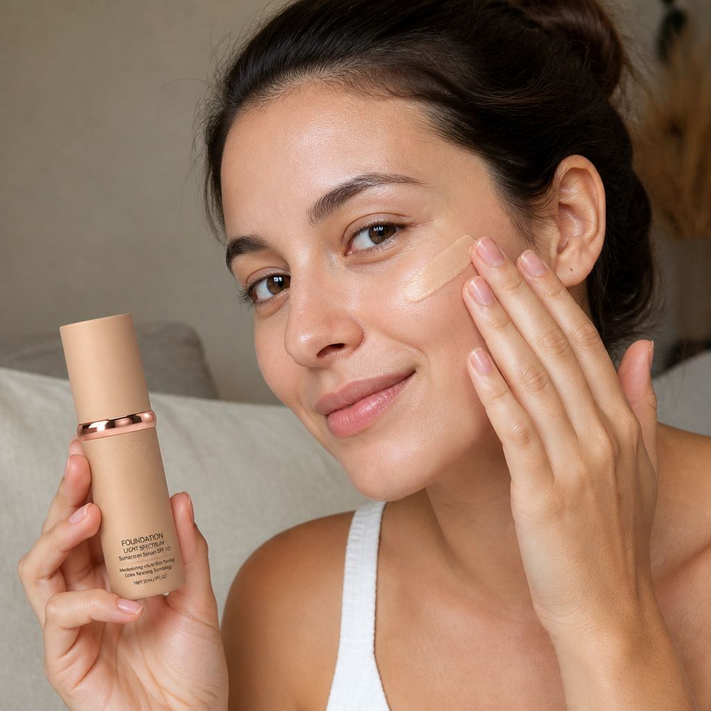 Foundation Light Spectrum Sunscreen Serum – Hydrating Coverage With SPF Care