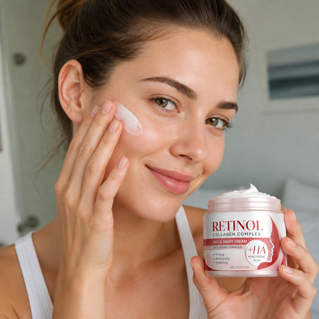 Retinol Firming Face Cream with Hyaluronic Acid for Smooth Radiant Skin