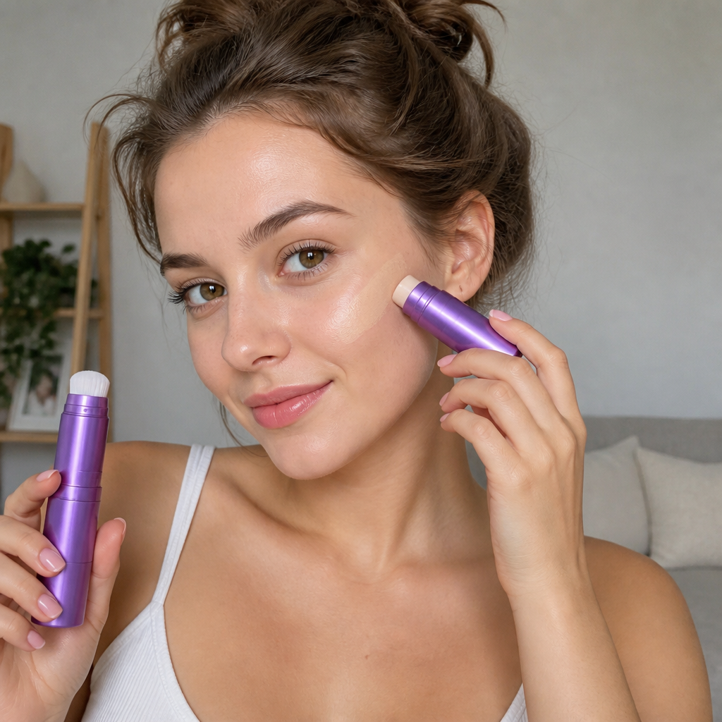 Foundation Stick With Brush – Smooth Natural Coverage For Everyday Makeup