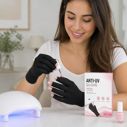 UV Protective Manicure Gloves – Flexible Finger Sleeves For Nail Care