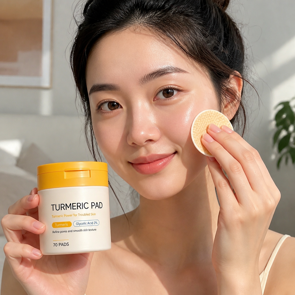 Turmeric & Glycolic Acid Facial Pads – Gently Exfoliate for Radiant Skin