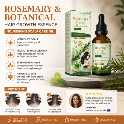Rosemary & Botanical Hair Growth Essence – Nourishing Scalp Care Oil