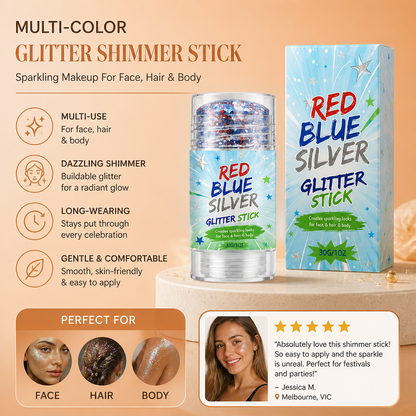 Multi-Color Glitter Shimmer Stick – Sparkling Makeup For Face Hair & Body