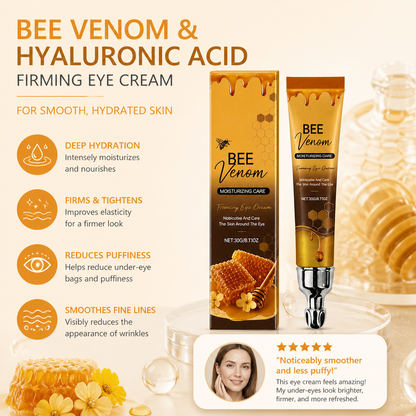 Bee Venom & Hyaluronic Acid Firming Eye Cream for Smooth, Hydrated Skin