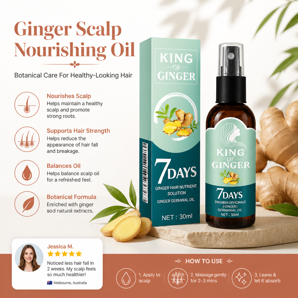 Ginger Scalp Nourishing Oil – Botanical Care For Healthy-Looking Hair