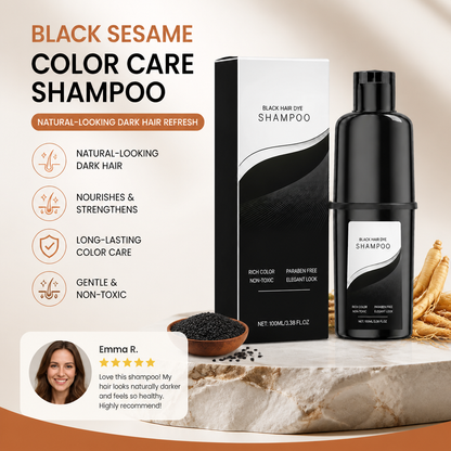 Black Sesame Color Care Shampoo – Natural-Looking Dark Hair Refresh
