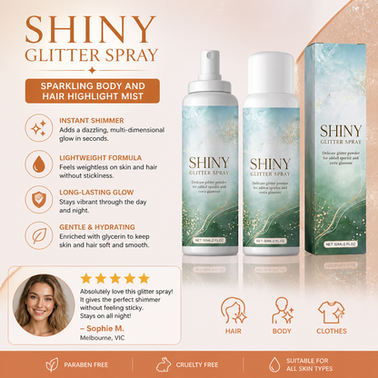 Shiny Glitter Spray – Sparkling Body And Hair Highlight Mist