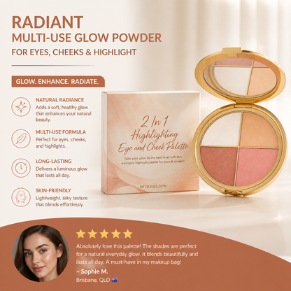 Radiant Multi-Use Face Glow Powder for Eyes, Cheeks & Highlight