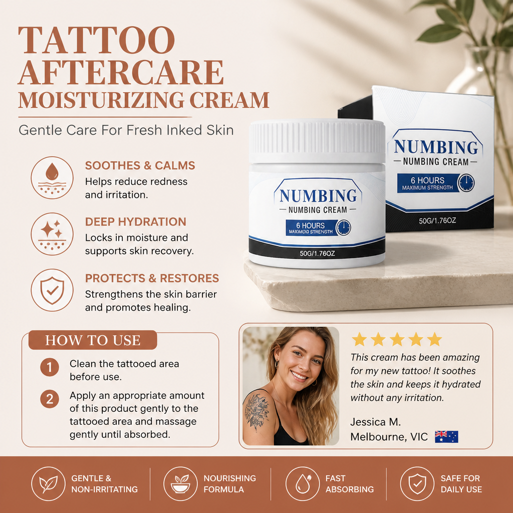 Tattoo Aftercare Moisturizing Cream – Gentle Care For Fresh Inked Skin