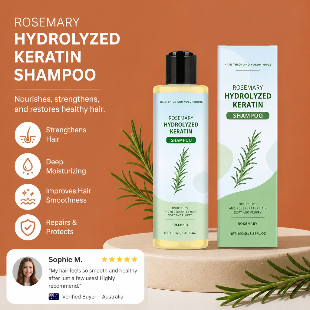 Rosemary Keratin Repair Shampoo – Moisturizing Formula For Smooth Hair