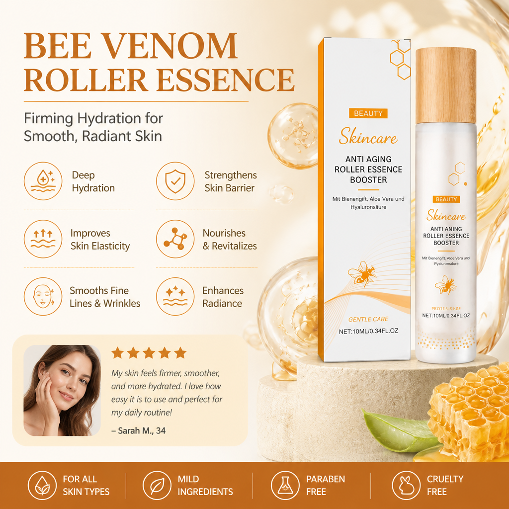 Bee Venom Roller Essence – Firming Hydration for Smooth, Radiant Skin