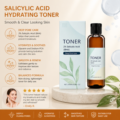 Salicylic Acid Hydrating Toner – Smooth & Clear Looking Skin