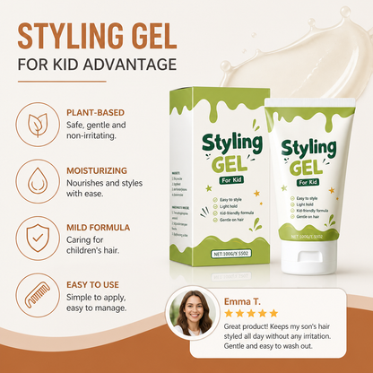 Kids Hair Styling Gel – Gentle Hold & Moisturizing Hair Care