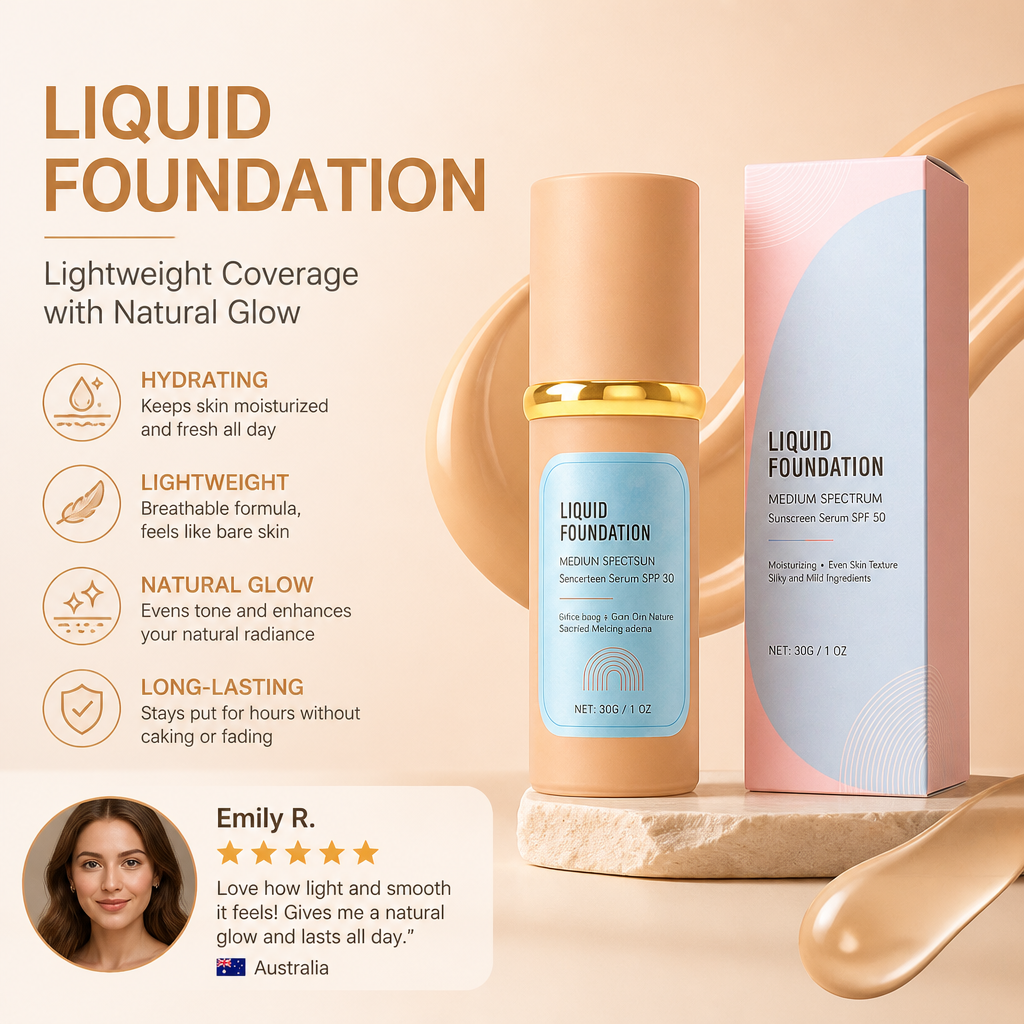 Hydrating Face Foundation – Lightweight Coverage With Natural Glow