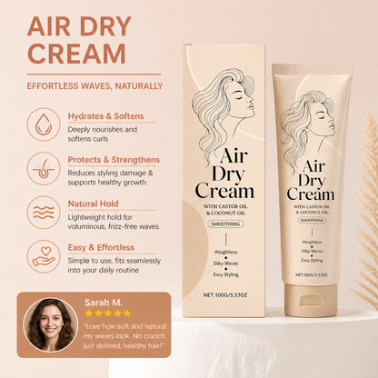 Air Dry Hair Cream – Lightweight Nourishing Styling For Soft Waves