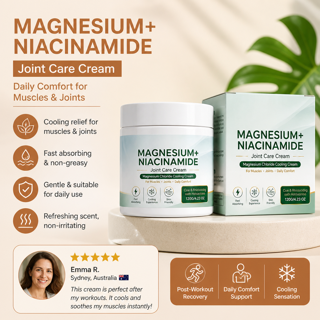 Magnesium & Niacinamide Cooling Cream – Daily Comfort for Muscles & Joints