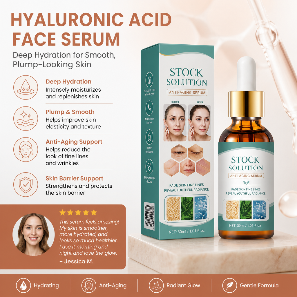 Hyaluronic Acid Face Serum – Deep Hydration for Smooth, Plump-Looking Skin