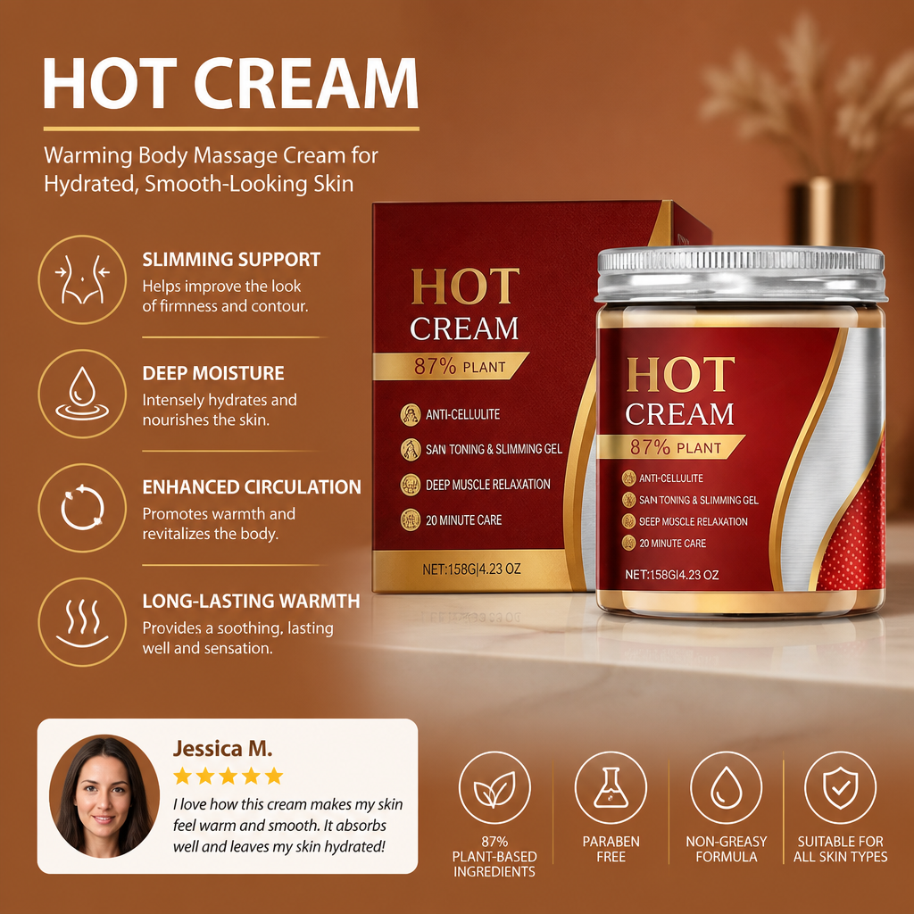 Warming Body Massage Cream for Hydrated, Smooth-Looking Skin
