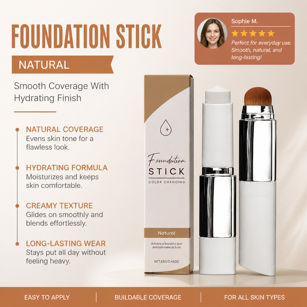Natural Foundation Stick – Smooth Coverage With Hydrating Finish
