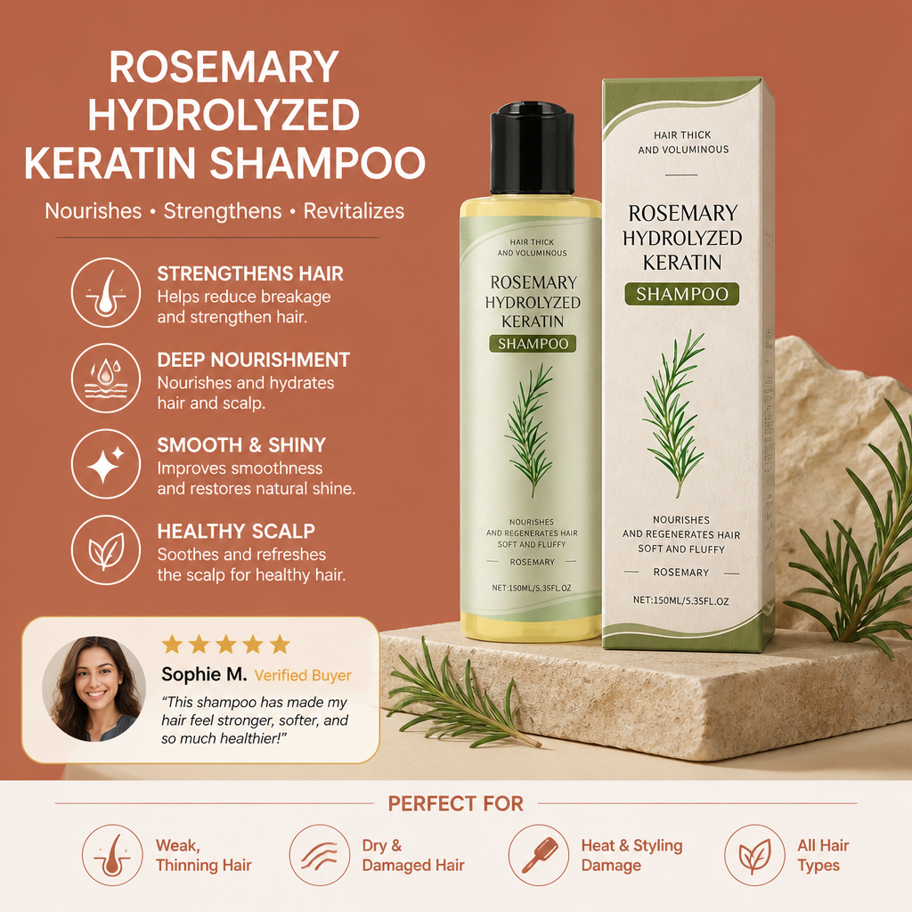 Keratin Hair Strengthening Shampoo – Nourishing Formula For Fuller Looking Hair
