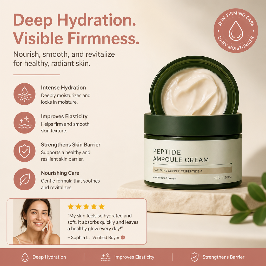 Copper Peptide Face Cream – Deep Hydration & Skin-Firming Care