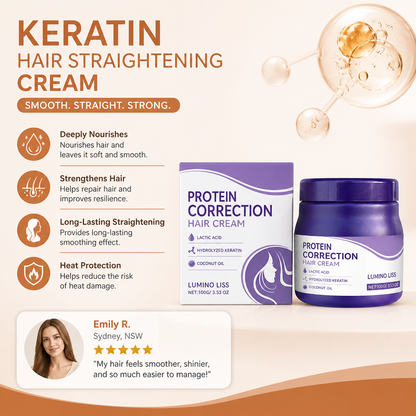 Keratin Hair Straightening Cream – Smooth-Looking Hair Care Formula