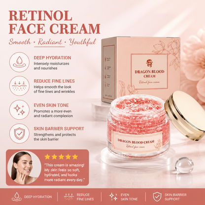 Retinol Face Cream With Hyaluronic Acid For Smooth Radiant Skin
