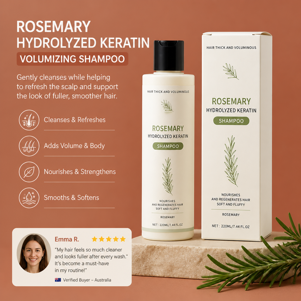 Rosemary Scalp Care Shampoo – Refreshing Formula For Smooth, Healthy-Looking Hair