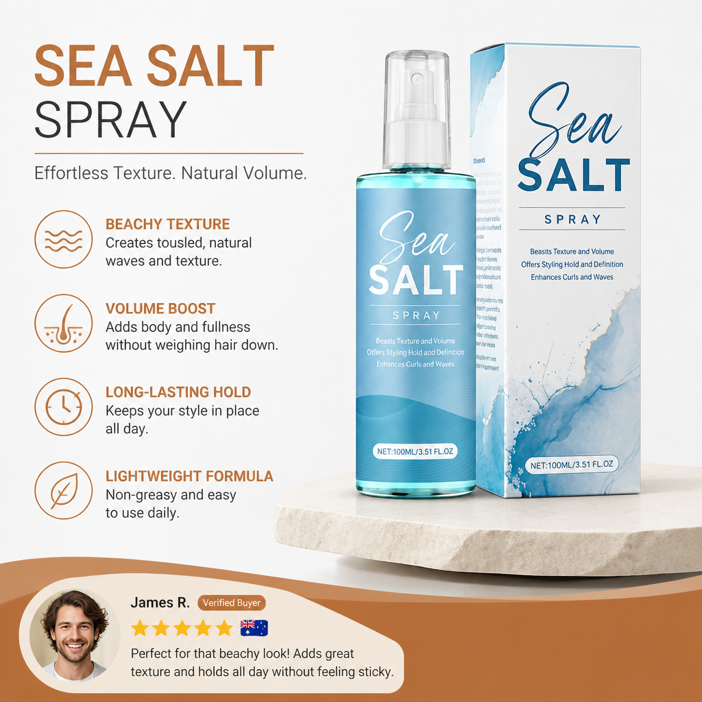 Sea Salt Hair Spray – Texturizing Formula for Natural Volume and Style